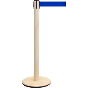 RS GUIDESYSTEMS Absperrpfosten GLA Eco-28, Holzbasis, Gurtauszug 2300 mm, Gurtbreite 50 mm, esche, Gurtfarbe blau RS GUIDESYSTEMS Absperrpfosten GLA Eco-28, Holzbasis, Gurtauszug 2300 mm, Gurtbreite 50 mm, esche, Gurtfarbe blau