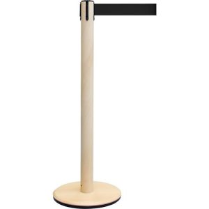 RS GUIDESYSTEMS Absperrpfosten GLA Eco-28, Holzbasis, Gurtauszug 2300 mm, Gurtbreite 50 mm, esche, Gurtfarbe schwarz RS GUIDESYSTEMS Absperrpfosten GLA Eco-28, Holzbasis, Gurtauszug 2300 mm, Gurtbreite 50 mm, esche, Gurtfarbe schwarz