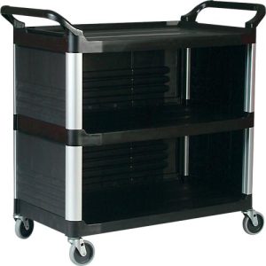 Rubbermaid X-TRA™ Mehrzweckwagen, 3 geschlossene Seitenverkleidungen, bis 135 kg, schwarz