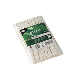 Rührstäbchen Papstar Pure, Paddelform, Einweg, L 140 mm, 100 % biologisch abbaubar, FSC®-zertifiziertes Papier, weiß, 100 Stück Rührstäbchen Papstar Pure, Paddelform, Einweg, L 140 mm, 100 % biologisch abbaubar, FSC®-zertifiziertes Papier, weiß, 100 Stück