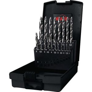 RUKO Spiralbohrersatz ULTIMATECUT FS, Ø 1-10 mm, DIN 338, HSS, 3-Flächenschaft, FLOWSTEP®-Spitze, 19-teilig