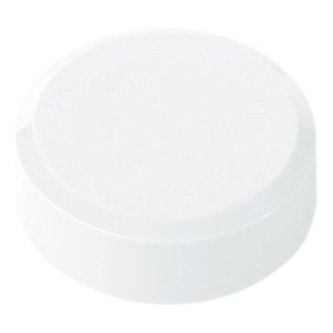 Rundmagnete MAUL, Kunststoff & Metall, Feinstruktur, Haftkraft 600 g, ø 29 x 11 mm, weiß, 20 Stück