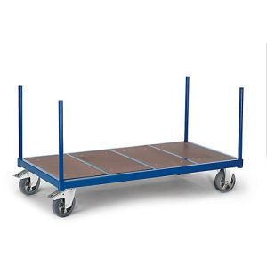 Rungenwagen mit Holzboden, 2000 x 800 mm, Tragkraft 1.200 kg