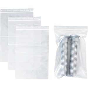 S&Z Druckverschlussbeutel, Polypropylen, 200 × 300 mm, 50 µm, 50% Regeneratanteil, ohne Druck, transparent, 1000 Stk.