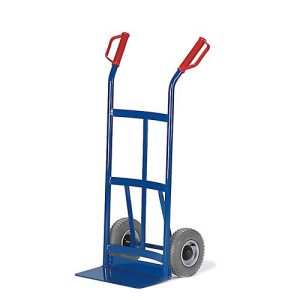 Sackkarre mit gewölbter Rückwand, Tragkraft 200 kg, Luft-Bereifung
