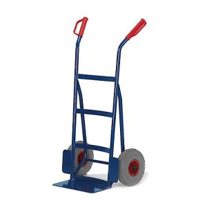Sackkarre mit gewölbter Rückwand und gewölbter Auflage, Tragkraft 250 kg, Vollgummi-Bereifung Sackkarre mit gewölbter Rückwand und gewölbter Auflage, Tragkraft 250 kg, Vollgummi-Bereifung