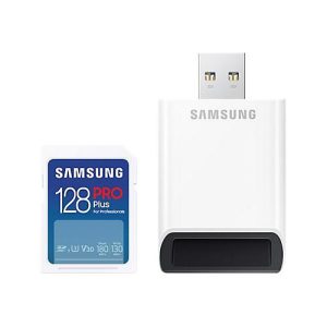 Samsung PRO Plus MB-SD128SB – Flash-Speicherkarte – 128 GB – Video Class V30 / UHS-I U3 / Class10 – SDXC UHS-I – weiß Samsung PRO Plus MB-SD128SB – Flash-Speicherkarte – 128 GB – Video Class V30 / UHS-I U3 / Class10 – SDXC UHS-I – weiß