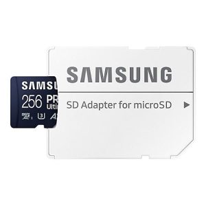 Samsung PRO Ultimate MB-MY256SA – Flash-Speicherkarte (SD-Adapter inbegriffen) – 256 GB – A2 / Video Class V30 / UHS-I U3 – microSDXC UHS-I – Blau Samsung PRO Ultimate MB-MY256SA – Flash-Speicherkarte (SD-Adapter inbegriffen) – 256 GB – A2 / Video Class V30 / UHS-I U3 – microSDXC UHS-I – Blau