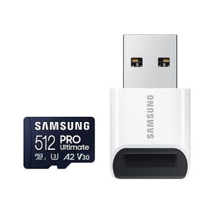 Samsung PRO Ultimate MB-MY512SB – Flash-Speicherkarte – 512 GB – A2 / Video Class V30 / UHS-I U3 – microSDXC UHS-I – Blau Samsung PRO Ultimate MB-MY512SB – Flash-Speicherkarte – 512 GB – A2 / Video Class V30 / UHS-I U3 – microSDXC UHS-I – Blau