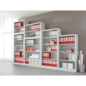 SCHÄFER Regal Archivo Color, 2400 x 1200 mm, 6 OH, 2er-Aufsatzschrank