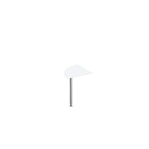 Schäfer Shop Genius Ansatztisch BST, Viertelkreis, Rundrohrfuß, B 800 x T 800 x H 717 mm, weiß/weißaluminium RAL 9006 Schäfer Shop Genius Ansatztisch BST, Viertelkreis, Rundrohrfuß, B 800 x T 800 x H 717 mm, weiß/weißaluminium RAL 9006