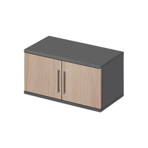 Schäfer Shop Genius Aufsatz-Flügeltürenschrank TETRIS WOOD, 1 OH, B 800, graphit/Eiche