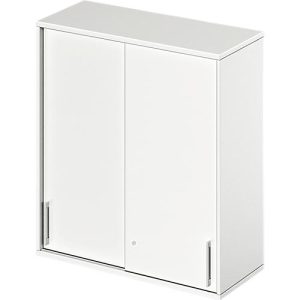 Schäfer Shop Genius Aufsatz-Schiebetürenschrank TETRIS WOOD, 3 OH, B 1000 mm, weiß