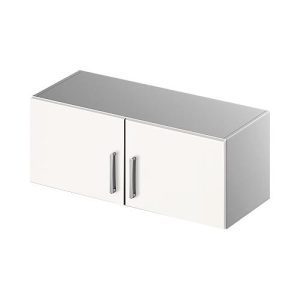 Schäfer Shop Genius Aufsatzschrank TETRIS SOLID, Stahlkorpus, 1 OH, B 1000 mm, weiß/weißalu