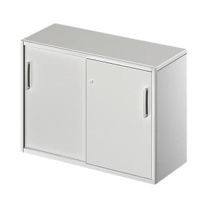 Schäfer Shop Genius Beistellschrank TETRIS SOLID, 2 OH, in Schreibtischhöhe, B 1000 mm, 25 mm Abdeckplatte, lichtgrau/weißalu Schäfer Shop Genius Beistellschrank TETRIS SOLID, 2 OH, in Schreibtischhöhe, B 1000 mm, 25 mm Abdeckplatte, lichtgrau/weißalu