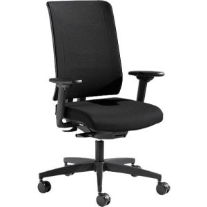 Schäfer Shop Genius Bürostuhl SSI PROLINE PREMIUM P1, teilautomatische Synchronmechanik, mit Armlehnen, Polster-Rückenlehne, schwarz