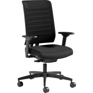 Schäfer Shop Genius Bürostuhl SSI PROLINE PREMIUM S1, teilautomatische Synchronmechanik, mit Armlehnen, Netz-Rückenlehne, schwarz