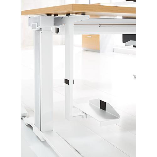 Schäfer Shop Genius CPU-Halter für Schreibtisch e PLANOVA ERGOSTYLE, breiten- & höhenverstellb., Stahl pulverbeschichtet, weiß