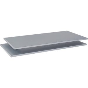 Schäfer Shop Genius Fachböden für TETRIS SOLID Schiebetürenschr. B 800 mm/Querrolladenschr. B 1600 mm, weißalu, 2 Stück
