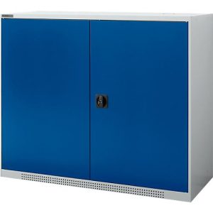 Schäfer Shop Genius Flügeltürschrank FS, 3 OH, abschließbar, 2 Fachböden, bis 450 kg, B 1343 mm, Stahl, weißaluminium RAL 9006/enzianblau RAL 5010 Schäfer Shop Genius Flügeltürschrank FS, 3 OH, abschließbar, 2 Fachböden, bis 450 kg, B 1343 mm, Stahl, weißaluminium RAL 9006/enzianblau RAL 5010