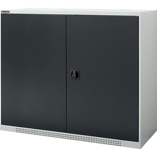 Schäfer Shop Genius Flügeltürschrank FS, 3 OH, abschließbar, 2 Fachböden, bis 450 kg, Stahl, lichtgrau RAL 7035/anthrazitgrau RAL 7016