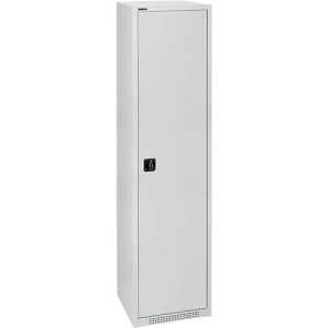 Schäfer Shop Genius Flügeltürschrank FS, 5 OH, abschließbar, 4 Fachböden, bis 250 kg, B 545 mm, Stahl, lichtgrau RAL 7035/lichtgrau RAL 7035