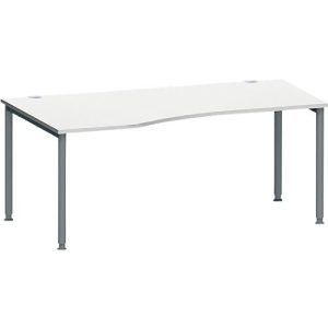 Schäfer Shop Genius Freiformschreibtisch MODENA FLEX, Ansatz links B 1800 mm, lichtgrau/anthrazit Schäfer Shop Genius Freiformschreibtisch MODENA FLEX, Ansatz links B 1800 mm, lichtgrau/anthrazit