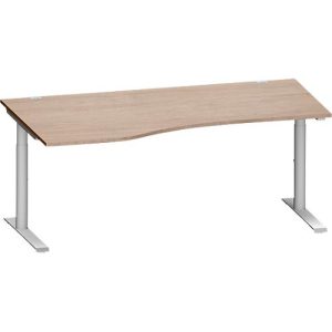 Schäfer Shop Genius Freiformschreibtisch MODENA FLEX, Ansatz links, Eiche-Dekor/weißalu Schäfer Shop Genius Freiformschreibtisch MODENA FLEX, Ansatz links, Eiche-Dekor/weißalu