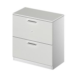 Schäfer Shop Genius Hängeregistraturschrank TETRIS SOLID, 2 OH, B 800 mm, abschließbar, mit Abdeckplatte, lichtgrau/weißalu