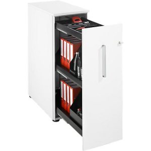 Schäfer Shop Genius Hochcontainer, B 435 x T 800 x H 1296 mm, weiß/weiß