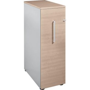 Schäfer Shop Genius Hochcontainer, B 435 x T 800 x H 1296 mm, weißalu/Eiche-Dekor