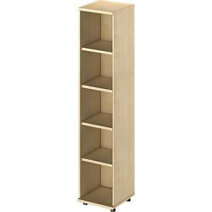 Schäfer Shop Genius Regal TETRIS WOOD, 5 OH, Höhe inkl. Gleiter, B 400 mm, Ahorn-Dekor