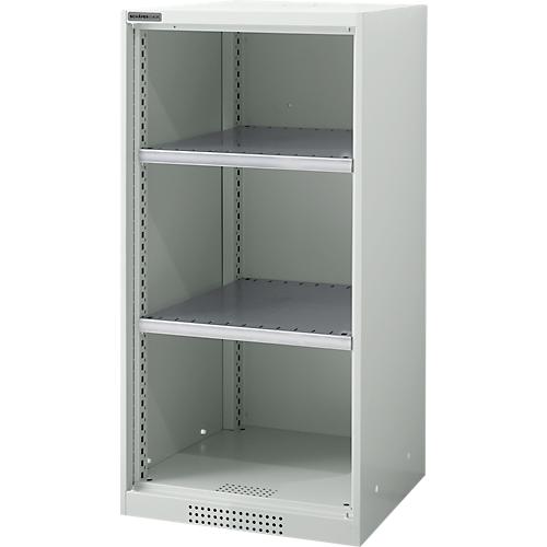 Schäfer Shop Genius Regalschrank FS, 3 OH, 2 höhenverstellbare Fachböden, bis 250 kg, B 545 x T 420 x H 1105 mm, Stahl, lichtgrau RAL 7035