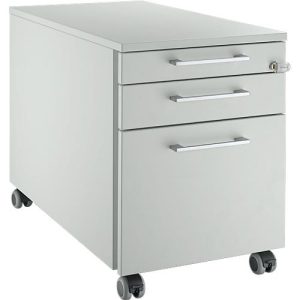 Schäfer Shop Genius Rollcontainer 126, mit Griff eckig, B 435 x H 577 mm, lichtgrau/lichtgrau/lichtgrau