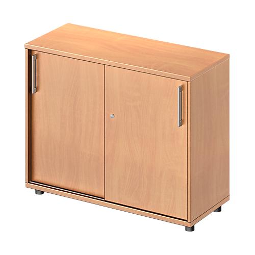 Schäfer Shop Genius Schiebetürenschrank TETRIS WOOD, 2 OH, B 1000 mm, Höhe inkl. Gleiter, Buche-Dekor