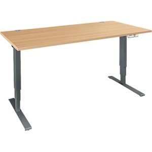 Schäfer Shop Genius Schreibtisch AERO FLEX, elektrisch höhenverstellbar, Rechteck, T-Fuß, B 1200 mm, Buche/anthrazit + Memorypanel Schäfer Shop Genius Schreibtisch AERO FLEX, elektrisch höhenverstellbar, Rechteck, T-Fuß, B 1200 mm, Buche/anthrazit + Memorypanel