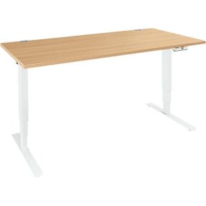 Schäfer Shop Genius Schreibtisch AERO FLEX, elektrisch höhenverstellbar, Rechteck, T-Fuß, B 1200 mm, Buche/weiß + Memorypanel Schäfer Shop Genius Schreibtisch AERO FLEX, elektrisch höhenverstellbar, Rechteck, T-Fuß, B 1200 mm, Buche/weiß + Memorypanel
