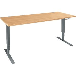 Schäfer Shop Genius Schreibtisch AERO FLEX, elektrisch höhenverstellbar, Rechteck, T-Fuß, B 1600 mm, Buche/anthrazit + Memorypanel Schäfer Shop Genius Schreibtisch AERO FLEX, elektrisch höhenverstellbar, Rechteck, T-Fuß, B 1600 mm, Buche/anthrazit + Memorypanel
