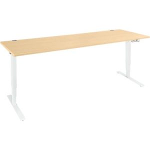 Schäfer Shop Genius Schreibtisch AERO FLEX, elektrisch höhenverstellbar, Rechteck, T-Fuß, B 2000 mm, Ahorn/weiß + Memorypanel Schäfer Shop Genius Schreibtisch AERO FLEX, elektrisch höhenverstellbar, Rechteck, T-Fuß, B 2000 mm, Ahorn/weiß + Memorypanel