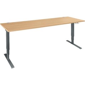 Schäfer Shop Genius Schreibtisch AERO FLEX, elektrisch höhenverstellbar, Rechteck, T-Fuß, B 2000 mm, Buche/anthrazit + Memorypanel Schäfer Shop Genius Schreibtisch AERO FLEX, elektrisch höhenverstellbar, Rechteck, T-Fuß, B 2000 mm, Buche/anthrazit + Memorypanel