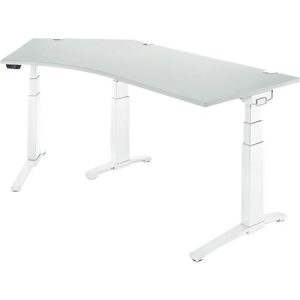 Schäfer Shop Genius Schreibtisch ERGOSTYLE S, 135°, elektrisch höhenverstellbar, Ansatz links, zweistufig, C-Fuß, B 2165 x T 800 x H 645-1305 mm, inkl. Memory Master, lichtgrau/weiß Schäfer Shop Genius Schreibtisch ERGOSTYLE S, 135°, elektrisch höhenverstellbar, Ansatz links, zweistufig, C-Fuß, B 2165 x T 800 x H 645-1305 mm, inkl. Memory Master, lichtgrau/weiß