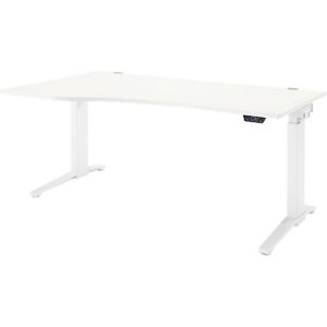 Schäfer Shop Genius Schreibtisch ERGOSTYLE S, elektrisch höhenverstellbar, Ansatz links, einstufig, C-Fuß, B 1800 x T 800 x H 715-1182 mm, inkl. Memory Master, weiß/weiß Schäfer Shop Genius Schreibtisch ERGOSTYLE S, elektrisch höhenverstellbar, Ansatz links, einstufig, C-Fuß, B 1800 x T 800 x H 715-1182 mm, inkl. Memory Master, weiß/weiß