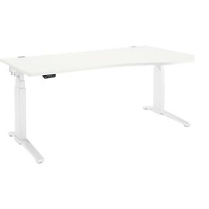 Schäfer Shop Genius Schreibtisch ERGOSTYLE S, elektrisch höhenverstellbar, Ansatz rechts, zweistufig, C-Fuß, B 1800 x T 800 x H 645-1305 mm, inkl. Memory Master, weiß/weiß Schäfer Shop Genius Schreibtisch ERGOSTYLE S, elektrisch höhenverstellbar, Ansatz rechts, zweistufig, C-Fuß, B 1800 x T 800 x H 645-1305 mm, inkl. Memory Master, weiß/weiß