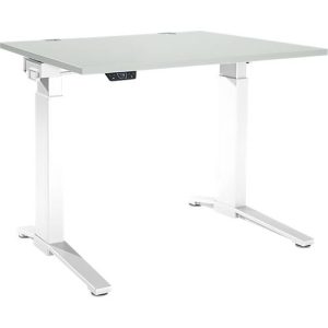 Schäfer Shop Genius Schreibtisch ERGOSTYLE S, Rechteck, elektrisch höhenverstellbar, einstufig, C-Fuß, B 1200 x T 800 x H 715-1182 mm, inkl. Memory Master, lichtgrau/weiß Schäfer Shop Genius Schreibtisch ERGOSTYLE S, Rechteck, elektrisch höhenverstellbar, einstufig, C-Fuß, B 1200 x T 800 x H 715-1182 mm, inkl. Memory Master, lichtgrau/weiß