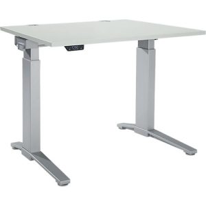 Schäfer Shop Genius Schreibtisch ERGOSTYLE S, Rechteck, elektrisch höhenverstellbar, einstufig, C-Fuß, B 1200 x T 800 x H 715-1182 mm, inkl. Memory Master, lichtgrau/weißaluminium Schäfer Shop Genius Schreibtisch ERGOSTYLE S, Rechteck, elektrisch höhenverstellbar, einstufig, C-Fuß, B 1200 x T 800 x H 715-1182 mm, inkl. Memory Master, lichtgrau/weißaluminium
