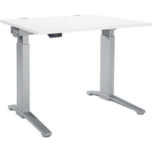 Schäfer Shop Genius Schreibtisch ERGOSTYLE S, Rechteck, elektrisch höhenverstellbar, einstufig, C-Fuß, B 1200 x T 800 x H 715-1182 mm, inkl. Memory Master, weiß/weißaluminium Schäfer Shop Genius Schreibtisch ERGOSTYLE S, Rechteck, elektrisch höhenverstellbar, einstufig, C-Fuß, B 1200 x T 800 x H 715-1182 mm, inkl. Memory Master, weiß/weißaluminium