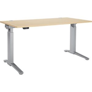 Schäfer Shop Genius Schreibtisch ERGOSTYLE S, Rechteck, elektrisch höhenverstellbar, einstufig, C-Fuß, B 1600 x T 800 x H 715-1182 mm, inkl. Memory Master, Ahorn/weißaluminium Schäfer Shop Genius Schreibtisch ERGOSTYLE S, Rechteck, elektrisch höhenverstellbar, einstufig, C-Fuß, B 1600 x T 800 x H 715-1182 mm, inkl. Memory Master, Ahorn/weißaluminium