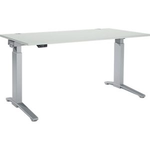 Schäfer Shop Genius Schreibtisch ERGOSTYLE S, Rechteck, elektrisch höhenverstellbar, einstufig, C-Fuß, B 1600 x T 800 x H 715-1182 mm, inkl. Memory Master, lichtgrau/weißaluminium Schäfer Shop Genius Schreibtisch ERGOSTYLE S, Rechteck, elektrisch höhenverstellbar, einstufig, C-Fuß, B 1600 x T 800 x H 715-1182 mm, inkl. Memory Master, lichtgrau/weißaluminium