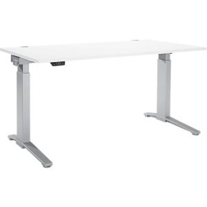 Schäfer Shop Genius Schreibtisch ERGOSTYLE S, Rechteck, elektrisch höhenverstellbar, einstufig, C-Fuß, B 1600 x T 800 x H 715-1182 mm, inkl. Memory Master, weiß/weißaluminium Schäfer Shop Genius Schreibtisch ERGOSTYLE S, Rechteck, elektrisch höhenverstellbar, einstufig, C-Fuß, B 1600 x T 800 x H 715-1182 mm, inkl. Memory Master, weiß/weißaluminium
