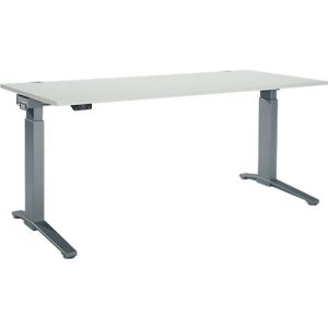 Schäfer Shop Genius Schreibtisch ERGOSTYLE S, Rechteck, elektrisch höhenverstellbar, einstufig, C-Fuß, B 1800 x T 800 x H 715-1182 mm, inkl. Memory Master, lichtgrau/anthrazit Schäfer Shop Genius Schreibtisch ERGOSTYLE S, Rechteck, elektrisch höhenverstellbar, einstufig, C-Fuß, B 1800 x T 800 x H 715-1182 mm, inkl. Memory Master, lichtgrau/anthrazit